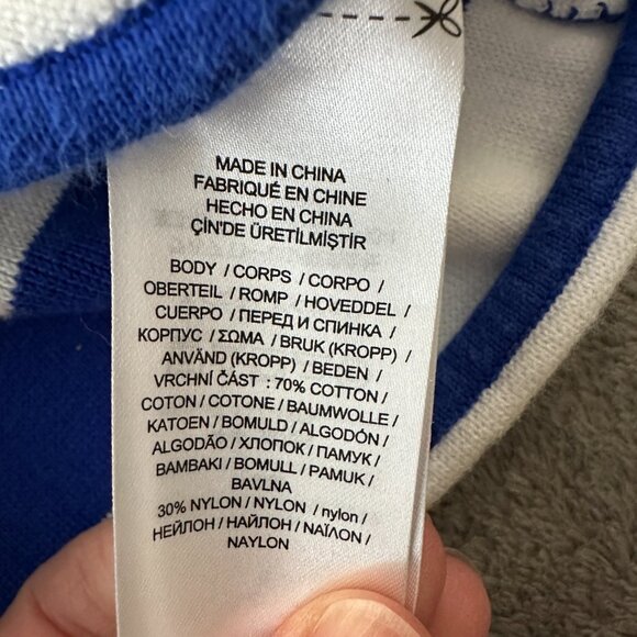 Lauren Ralph Lauren Knit Blazer Jacket SMALL Blue White Striped Preppy Nautical - Picture 5 of 6